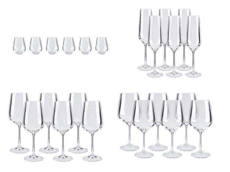 Rode wijn-/witte wijn-/champagne-/waterglas