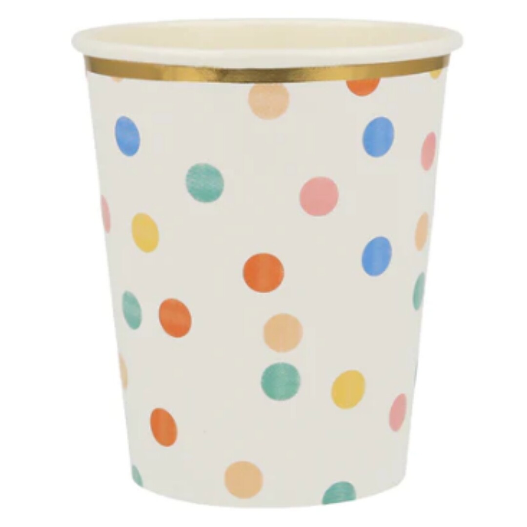Meri meri bekers colourful pattern – 8st