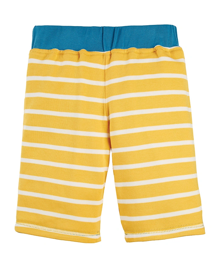 Jersey-Shorts NATIONAL TRUST – PUFFIN zum Wenden in blau/gelb
