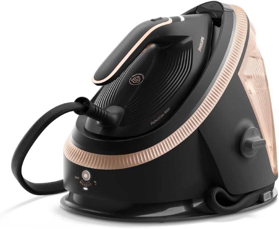 Philips PerfectCare Dampfbügelstation 7000 Serie, 650g Dampfstoß, 8.5 Bar, SteamGlide Elite Bügelsohle, Automatischer Intelligenter Dampf (PSG7300/80)