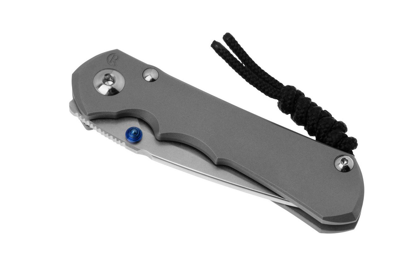 Chris Reeve Small Inkosi SIN-1108 CPM MagnaCut Drop Point, Plain Glass Blasted Titanium, zakmes