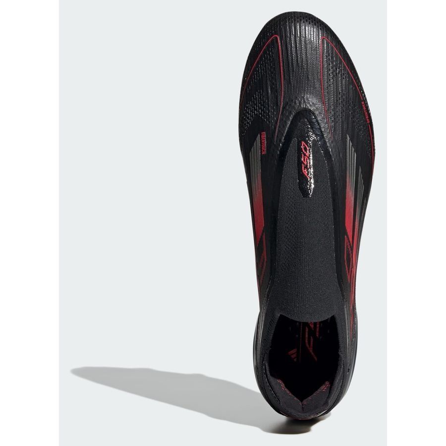 adidas F50 Elite Laceless FG Stealth Victory - Noir/Argenté/Lucid Red