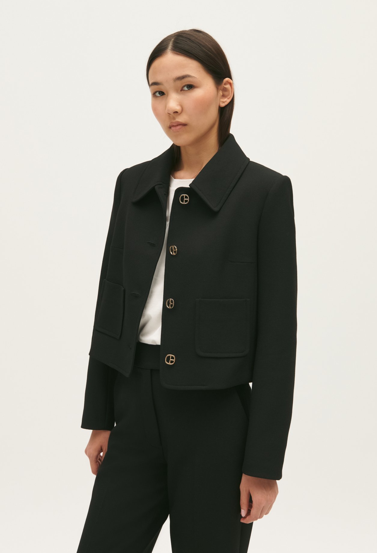 Veste tailleur courte noire