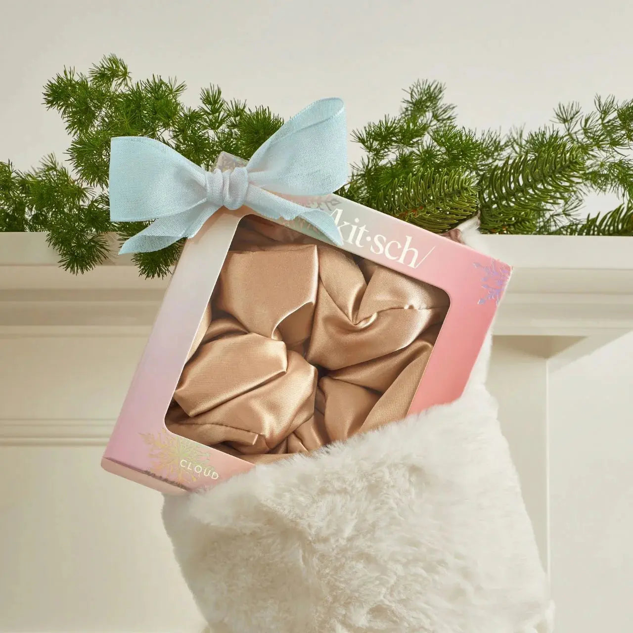 Cloud 9 Satin Pillow Scrunchie Champagne