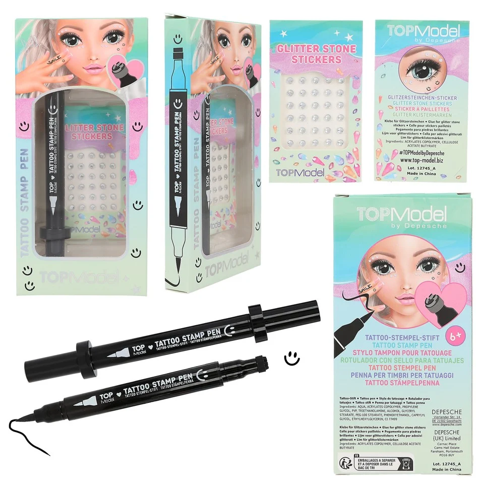 TOPModel - Tattoo Pen w/GlitterStenBEAUTY and ME ( 0412745 )