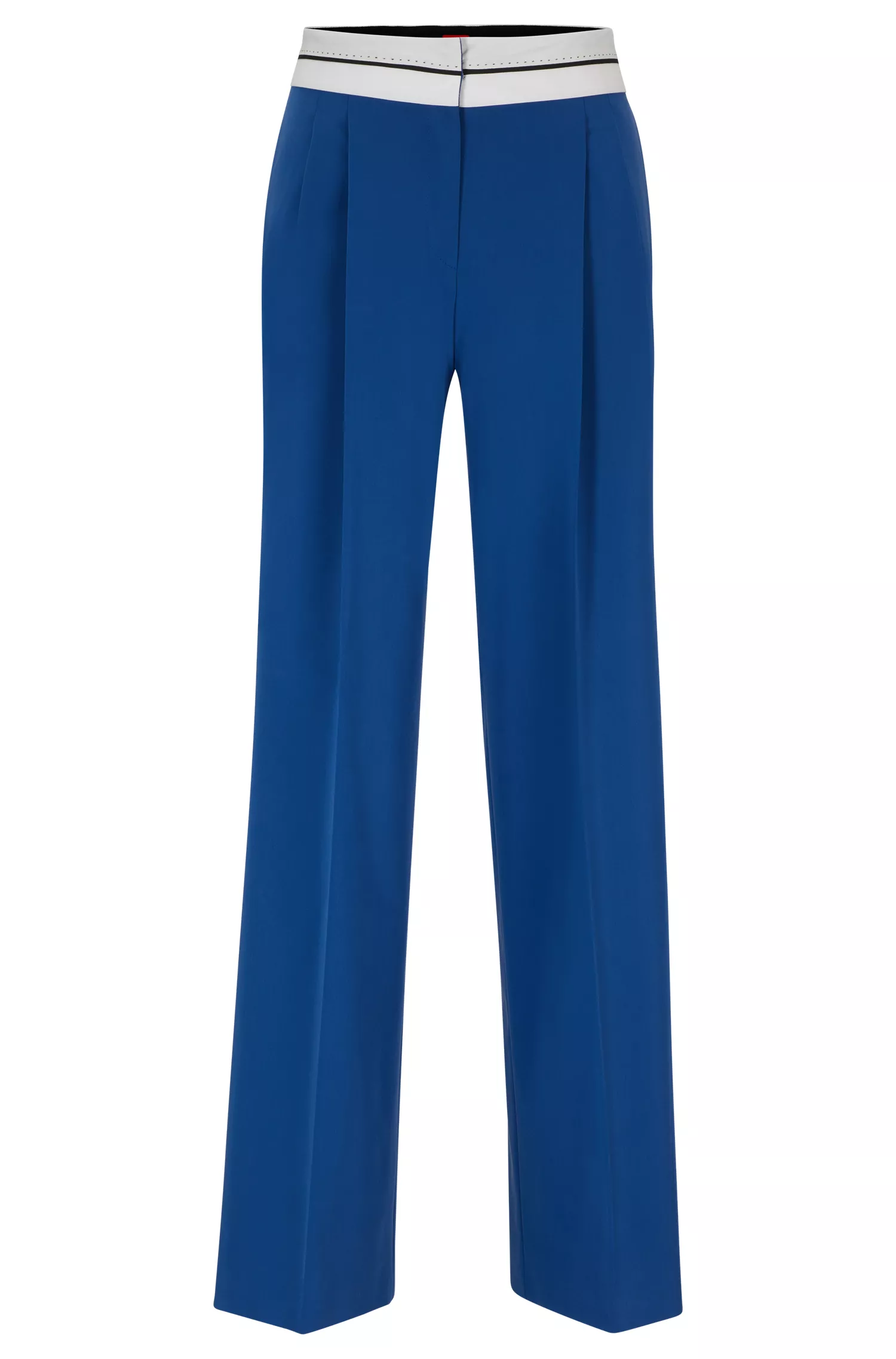 Calça HUGO vermelha - Corte relaxado com detalhe de cós invertido