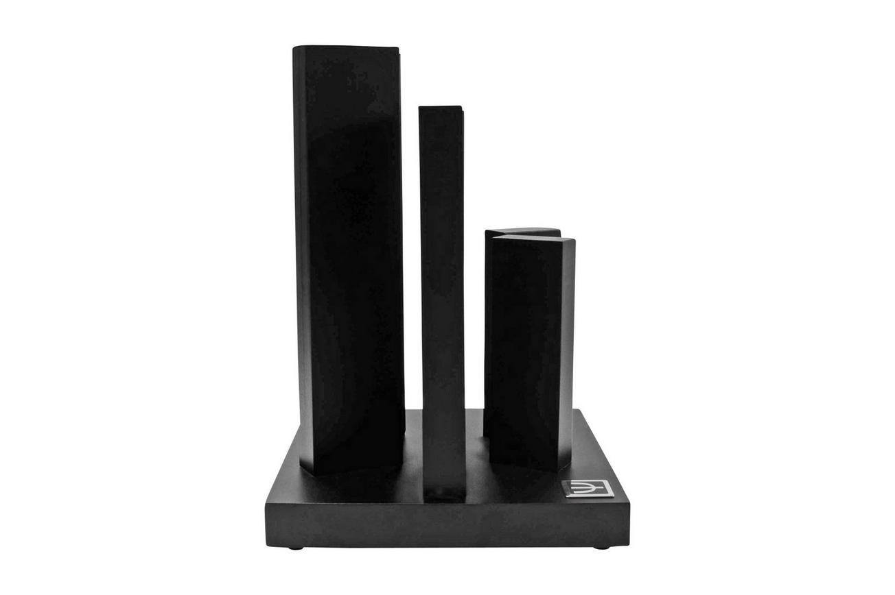 Yaxell Ran Tower 36070, 6-delige messenset met magnetisch messenblok beukenhout zwart