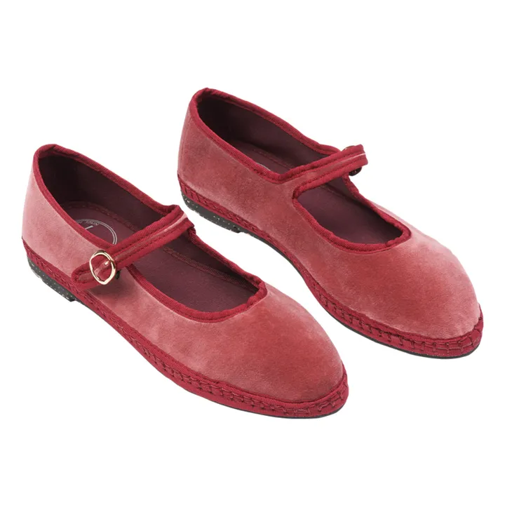 Flabelus Ballerines Slippers Theresa Velours | Rose boisé