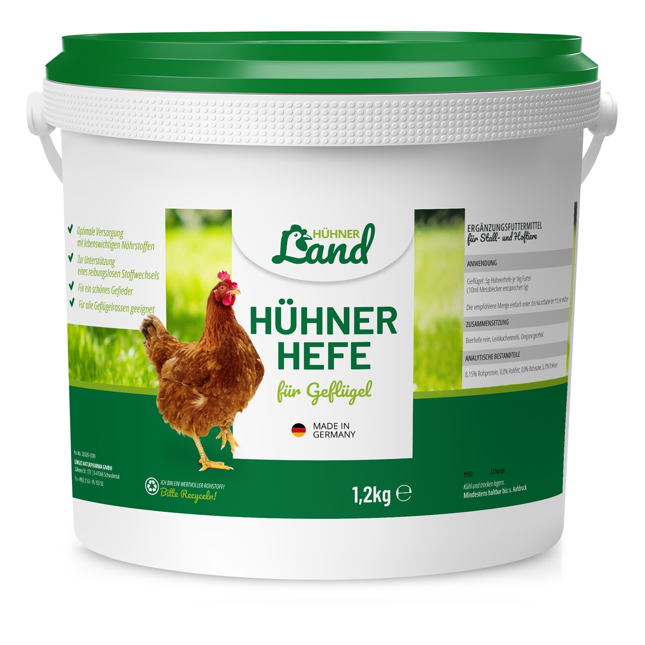 HÜHNER Land Hühnerhefe 1,2kg