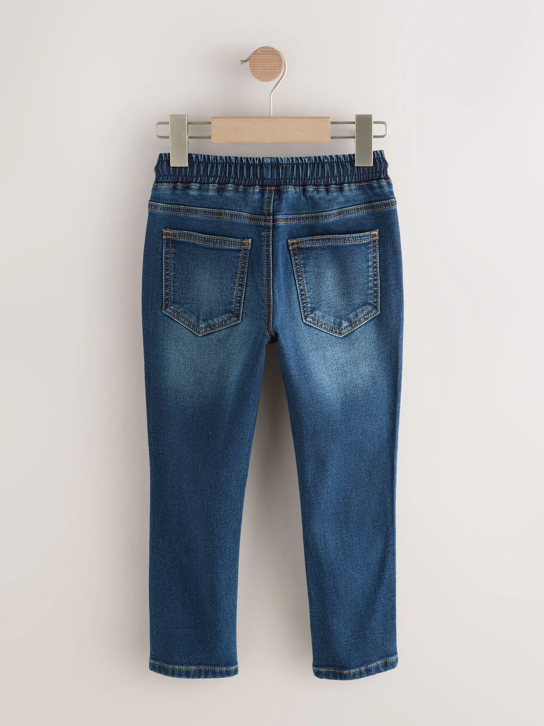 Zwart/marineblauw - Stretch Elasticated Waist Jeans 2 Pack (3-16yrs)