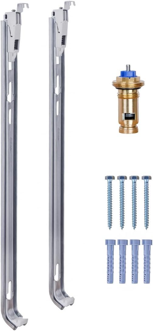 Belrad® Heizkörper Typ 33 | flacher Universalheizkörper mit 6 Anschlüssen | modern, kompakt & energiesparend | Wandmontagefähig | ideal für Wohnzimmer, Bad & Gäste-WC | Flachheizkörper weiß 40x200 cm