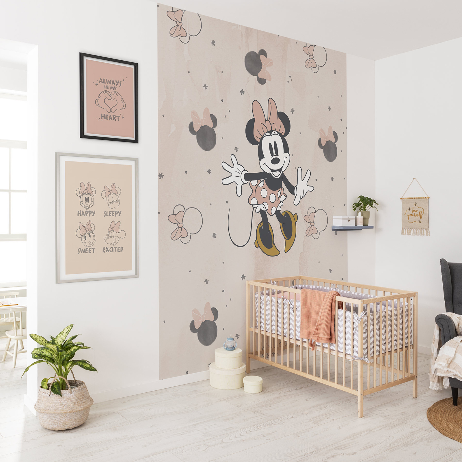 Vlies-Fototapete MINNIE PARTY MOUSE - bunt - 200x250 cm