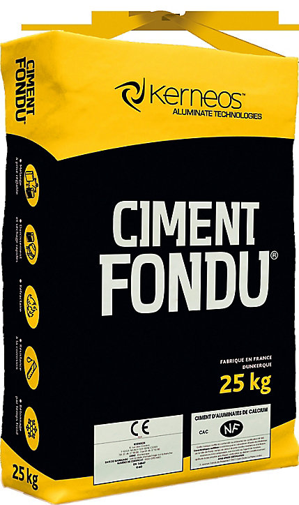 Ciment fondu Kerneos 25 kg v4 pour mortier et béton