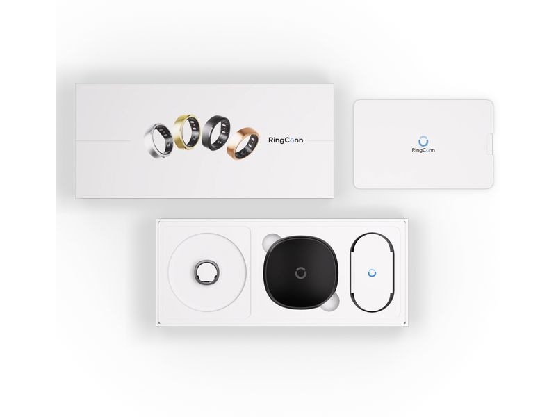 RingConn Smart Ring Gen 2, Grösse 13 - Midnight Black Gesundheitstracker