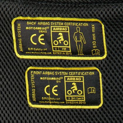 Veste Airbag Motoairbag V4 - Noir / Jaune
