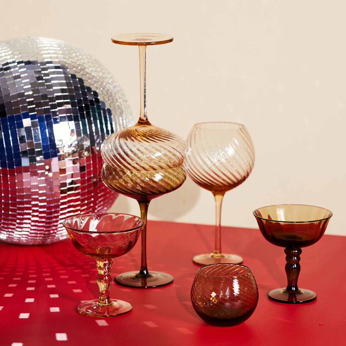 Opacity champagneglass 30 cl 2-pakning, brun