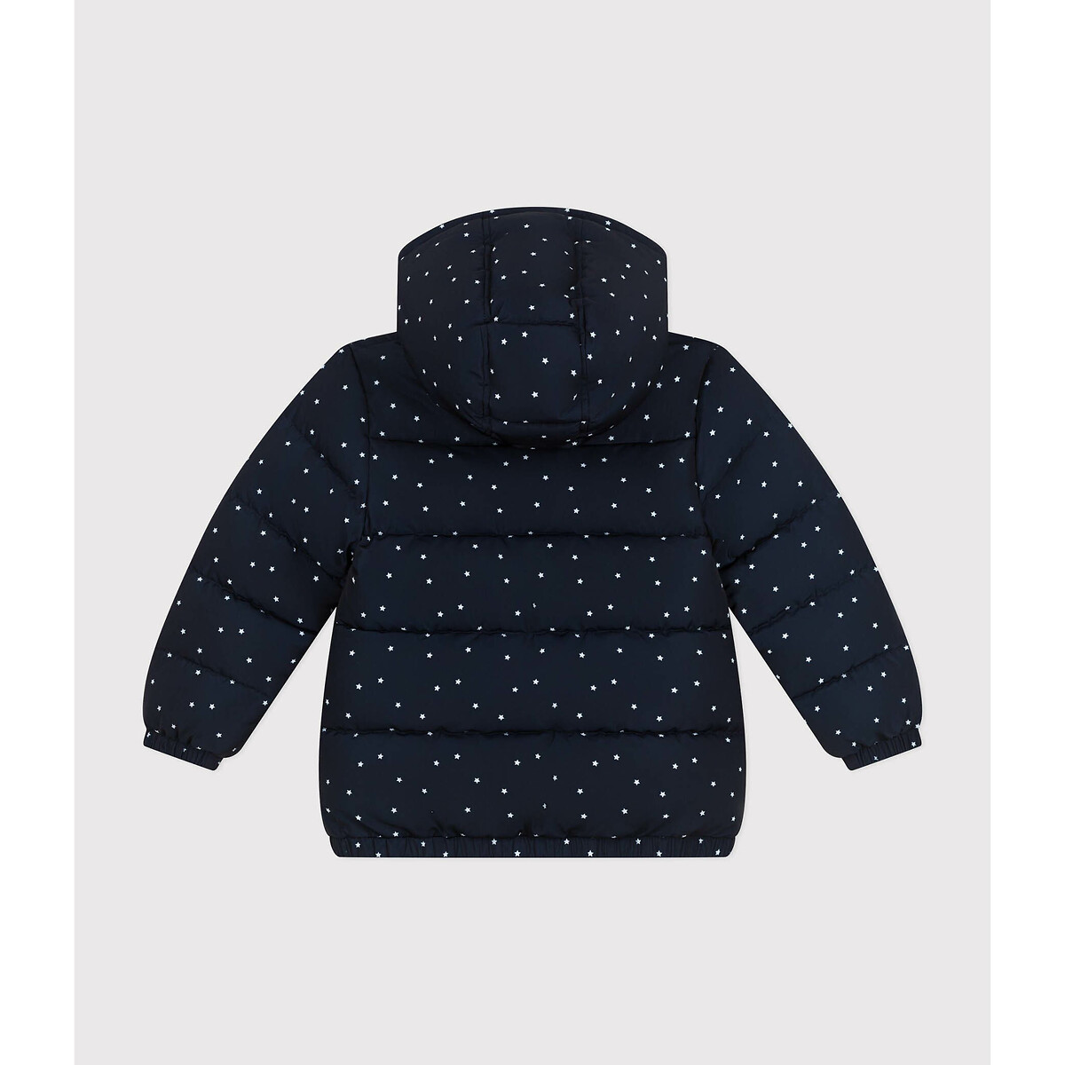 PETIT BATEAU<br>Jaqueta de penas estampada com capuz forrado com lã polar