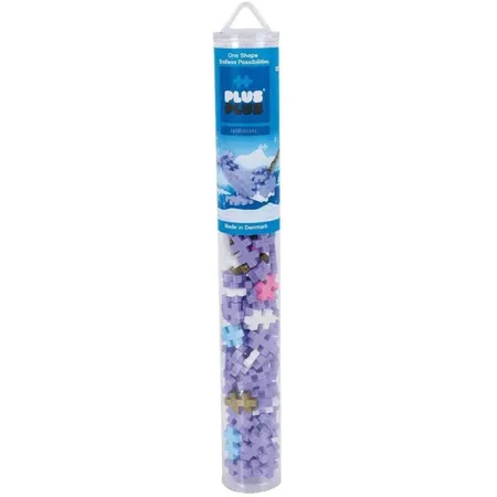 Plus-Plus Steckbausteine Tube, Blauwahl Narwhal, 100 Teile