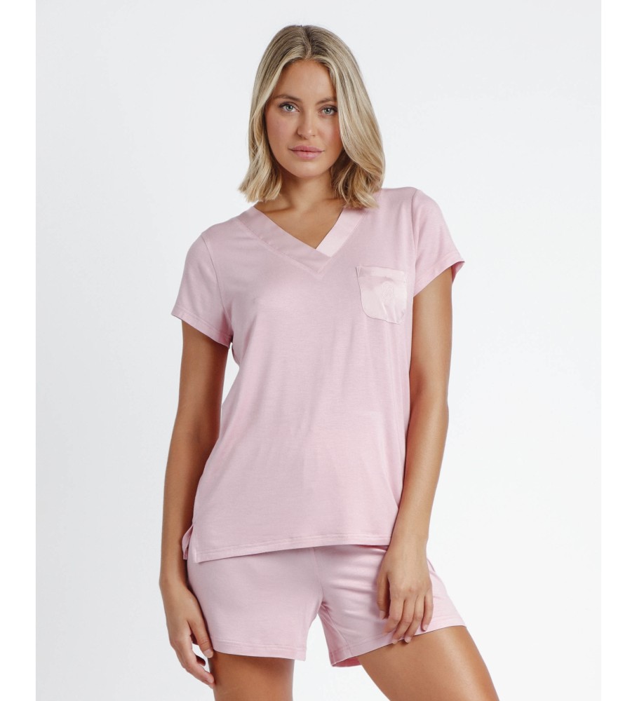 Faixas de cetim rosa para pijama Admas