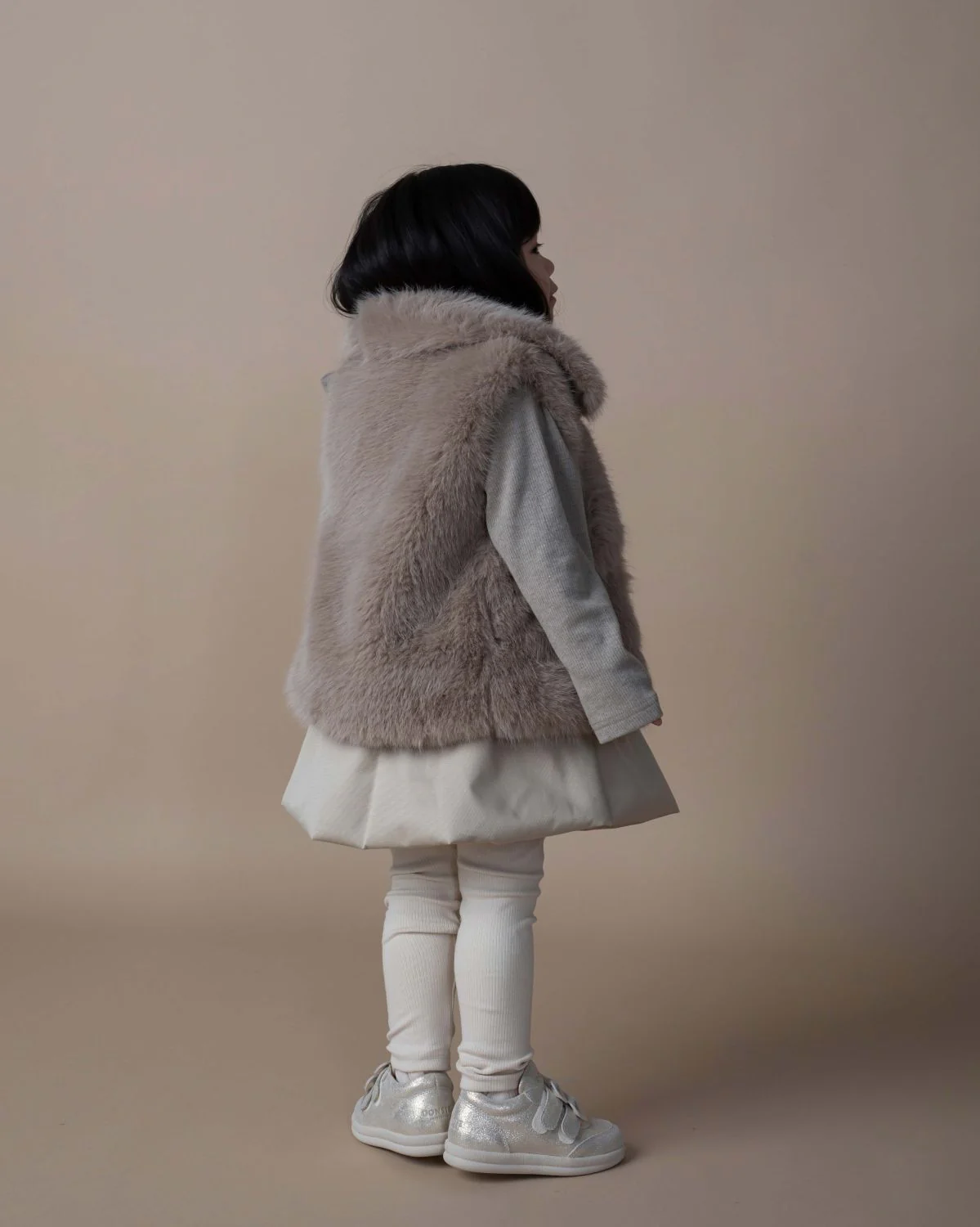 Roswita Gilet | Taupe Teddy