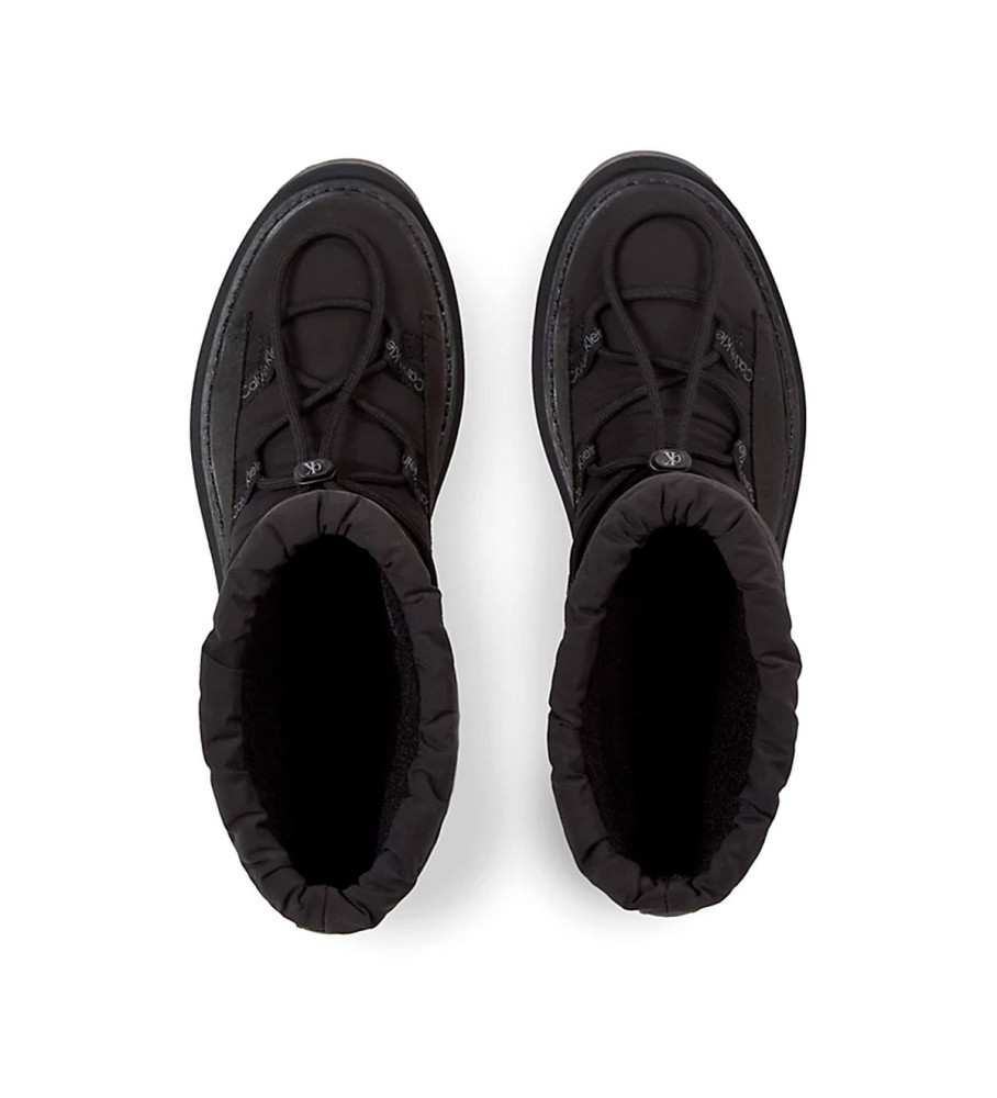 Botas de neve acolchoadas Calvin Klein Jeans pretas - Altura da plataforma: 6 cm -