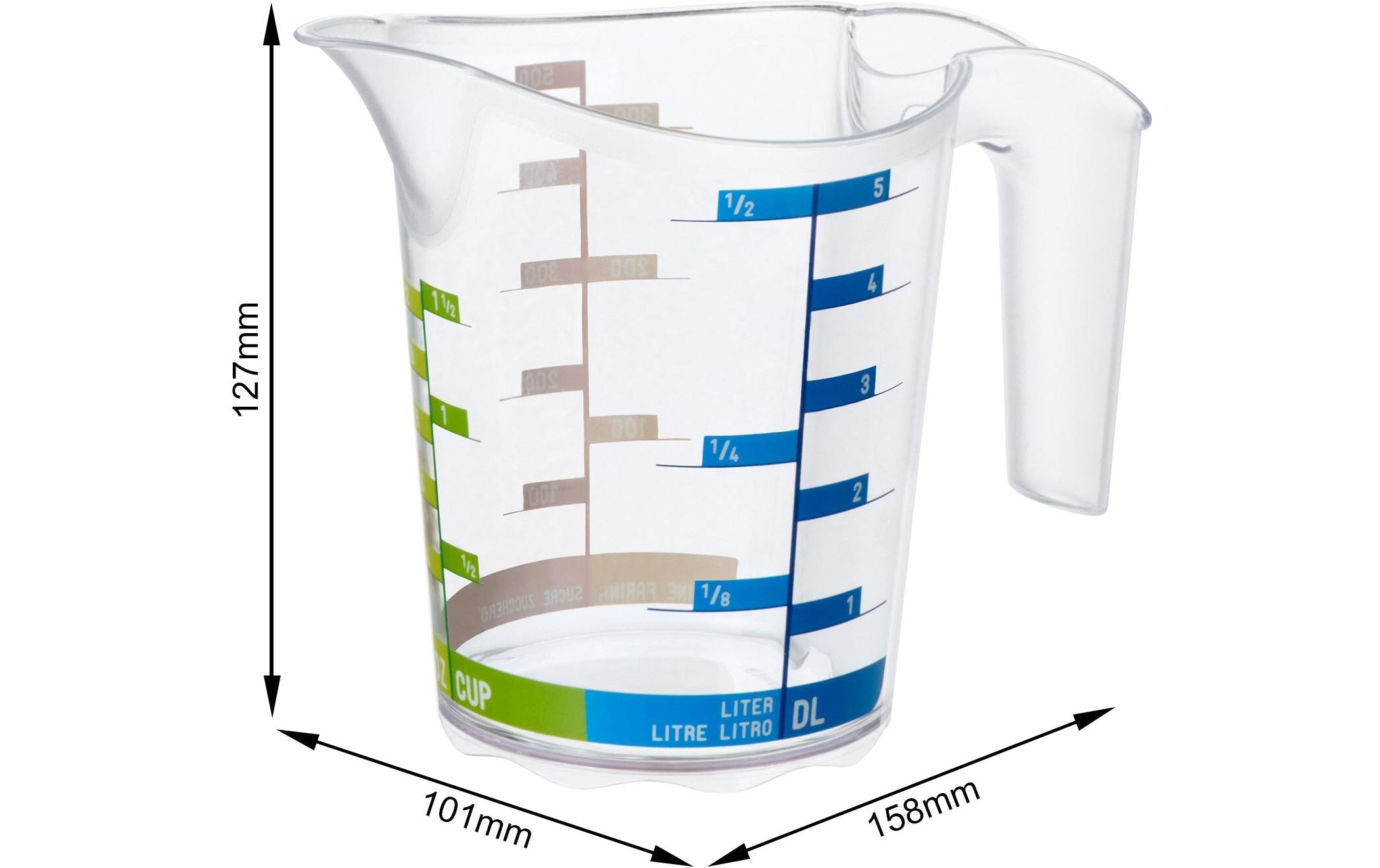 Messbecher Domino Dekor 5 dl, TransparentMess-Becher