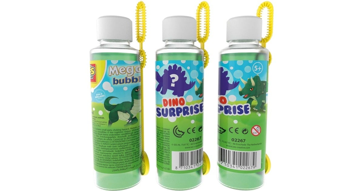 SES CreativeMega bubbles met dino surprise, 200 ml Bellenblaas  (02267)