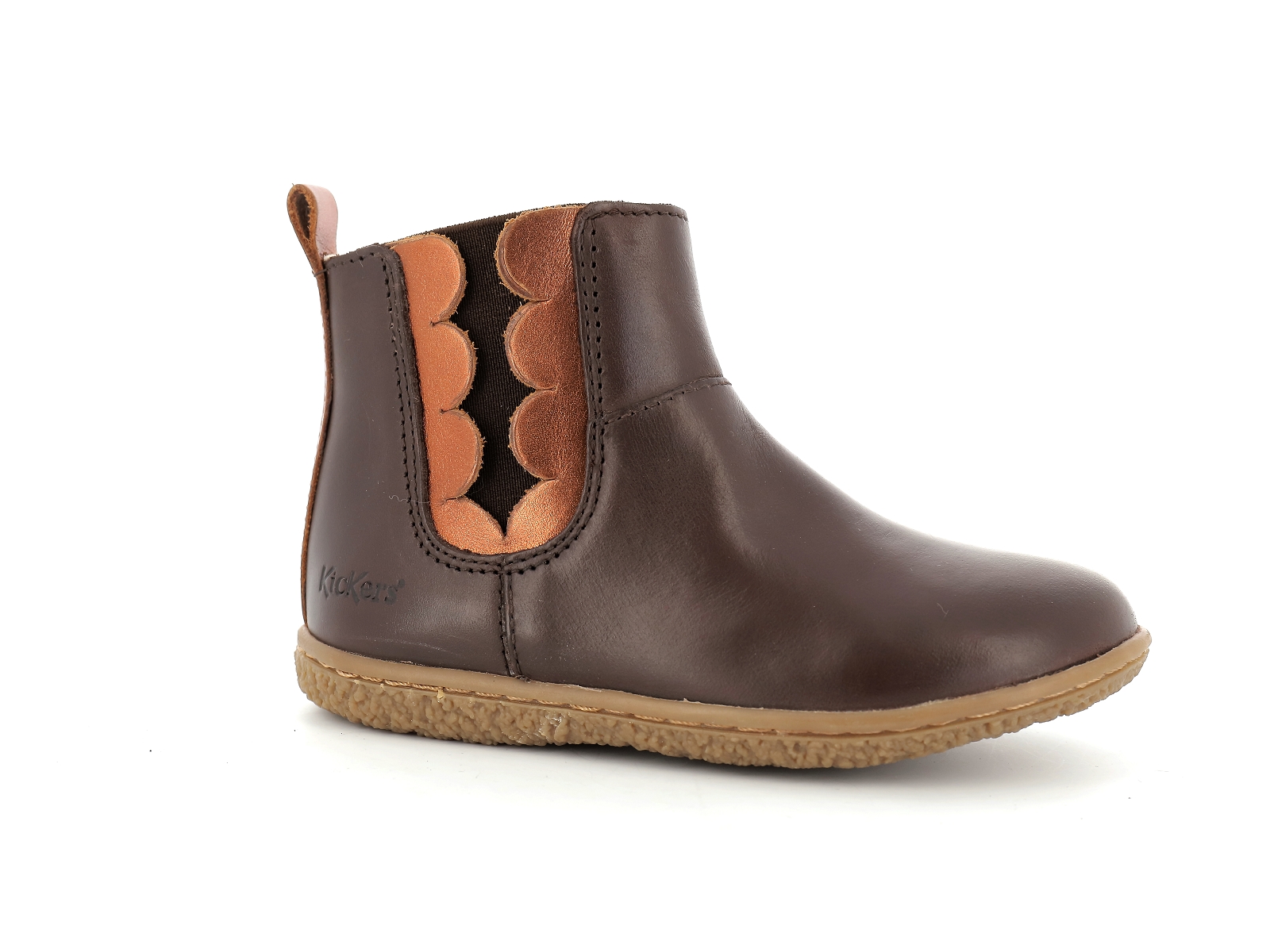Kickers-VETUDI 830081 Cuir Marron Foncé