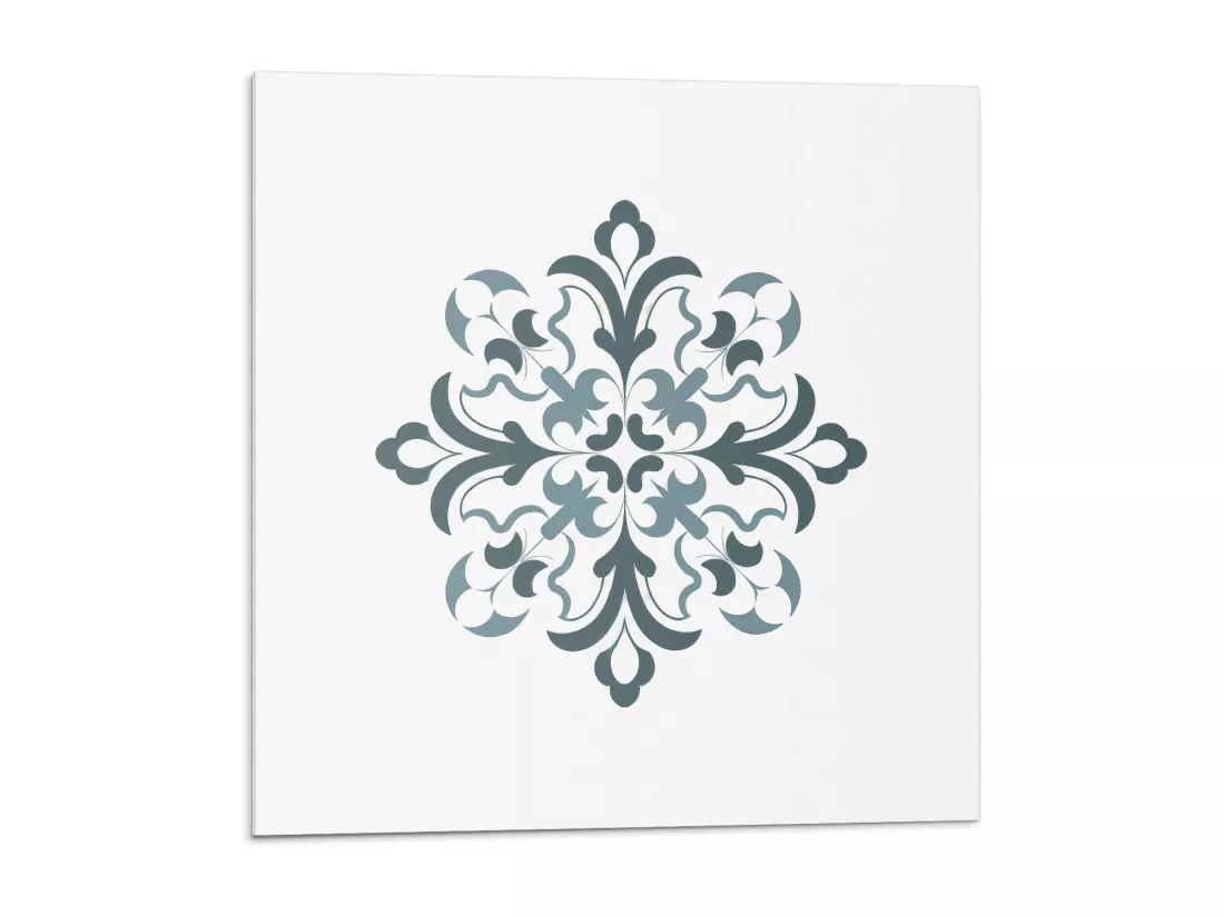 Carreaux autocollants PVC, Carrelage PVC adhésif - 20x20x20 - Motif floral en symétrie