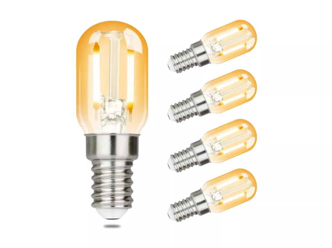 NETTLIFE Lot de 4 ampoules LED E14 blanc chaud lampes vintage T22 2 W rétro Edison à douille 2700 K économie d'énergie lampe de non variable