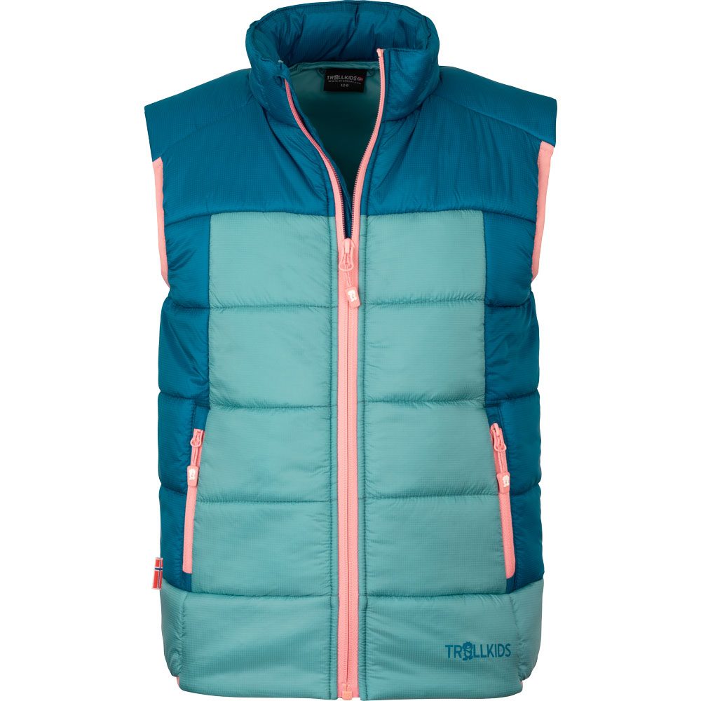 Trollkids Hardanger Weste Kinder aqua haze