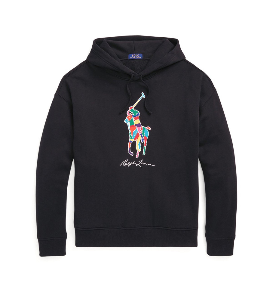 Moletom preto de lã Ralph Lauren
