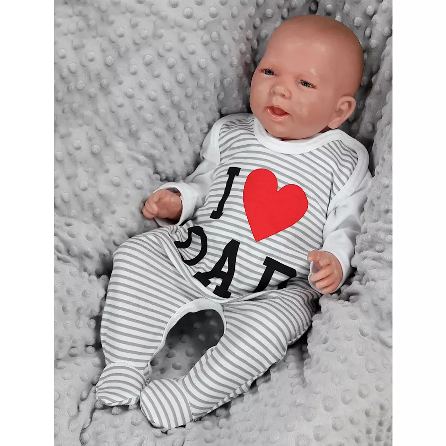 TupTam Unisex Baby Strampler mit Spruch grau