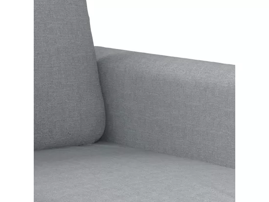 Ensemble de canapés 3 pcs avec coussins Gris clair Tissu