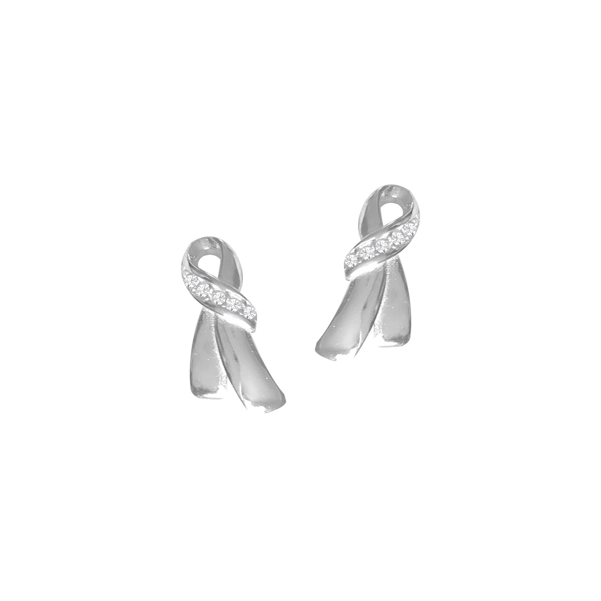 Boucles d'oreilles argent 925 rhodié et oxydes de zirconium
