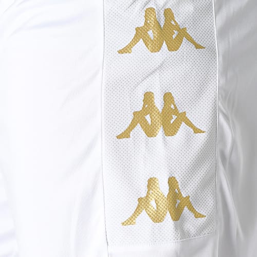 Short Jogging A Bandes Gondo 351F5XW Blanc Doré