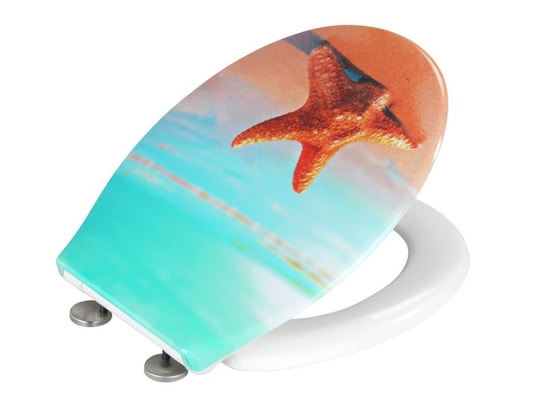 WENKO - Abattant wc mer - bois - multicolore