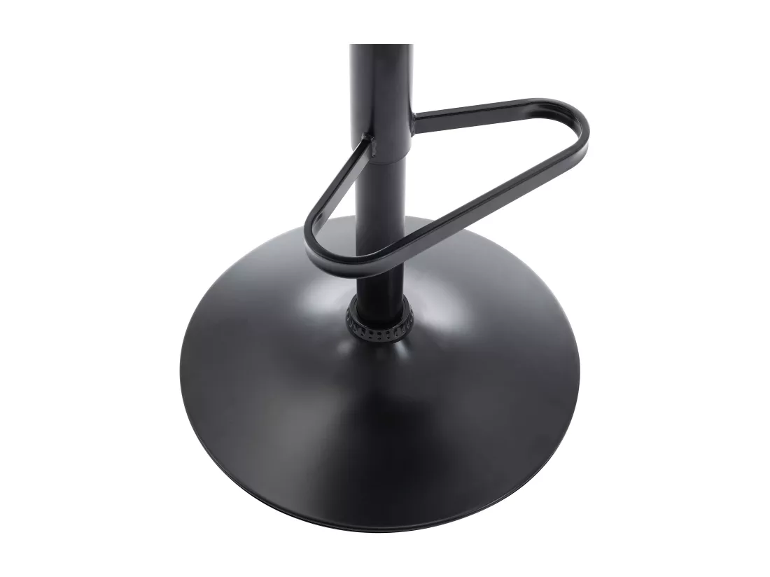 Lot de 2 tabourets en velours côtelé et métal noir - Hauteur réglable - Vert - LILIYA
