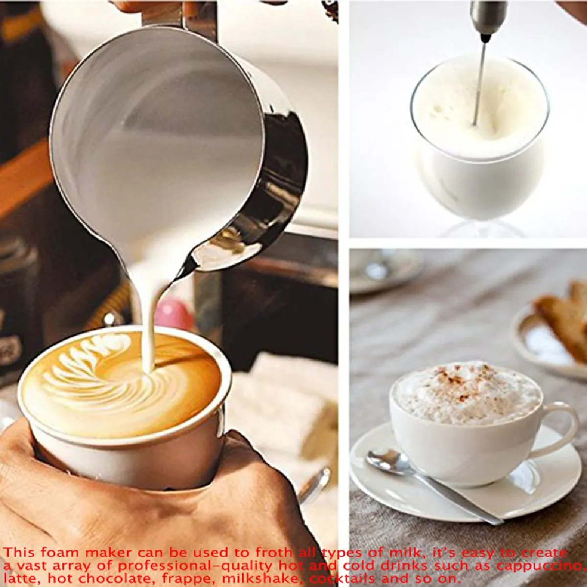 Mousseur lait portable électrique Universal