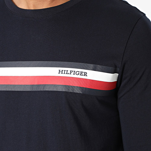Tee Shirt Manches Longues Rwb Monotype Chest Stripe 2366 Bleu Marine