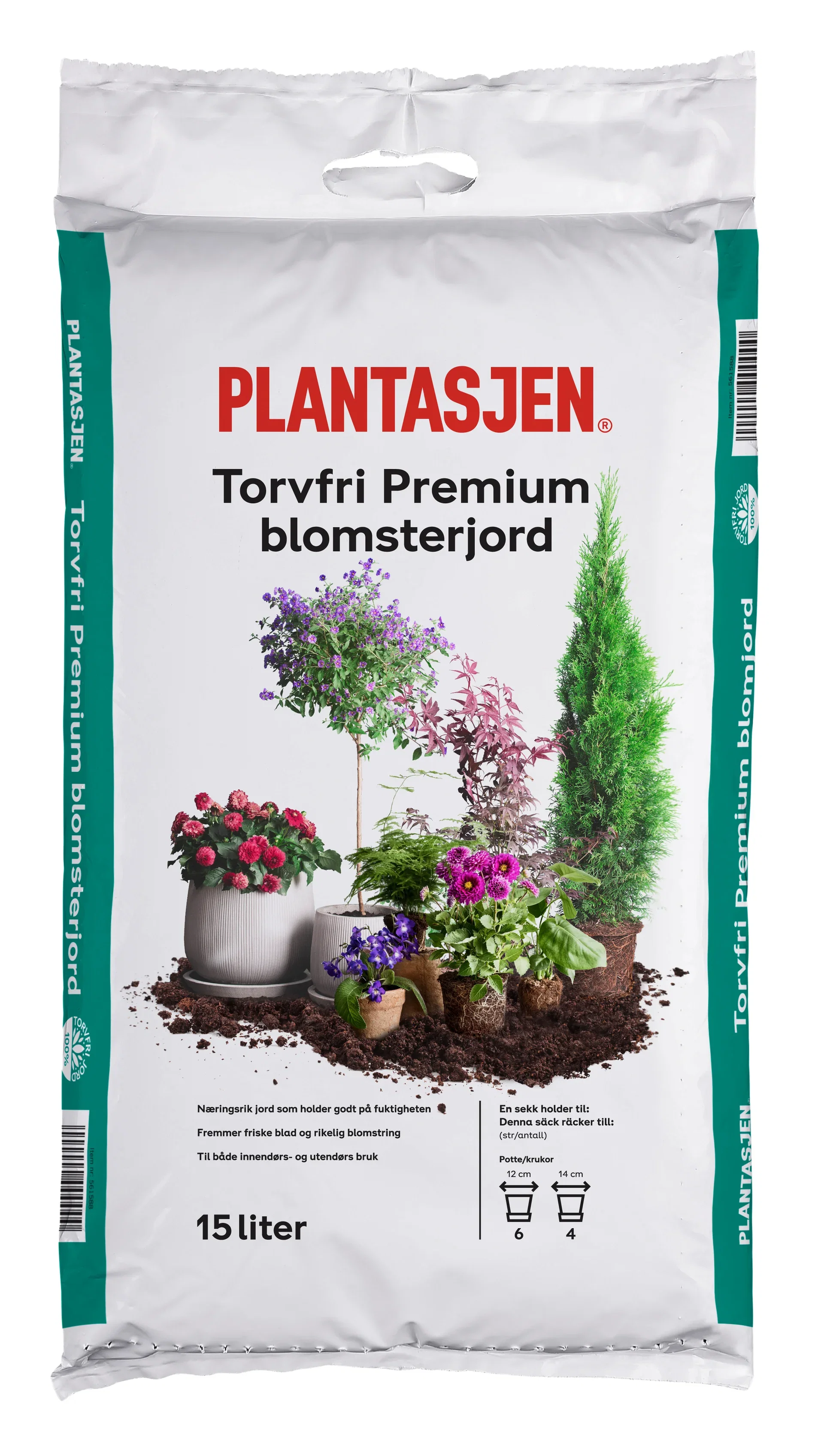 Torvfri Premium blomsterjord 15L 15 L