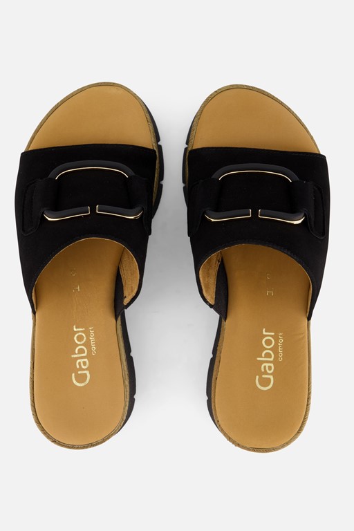 Gabor Sandalen zwart Suede