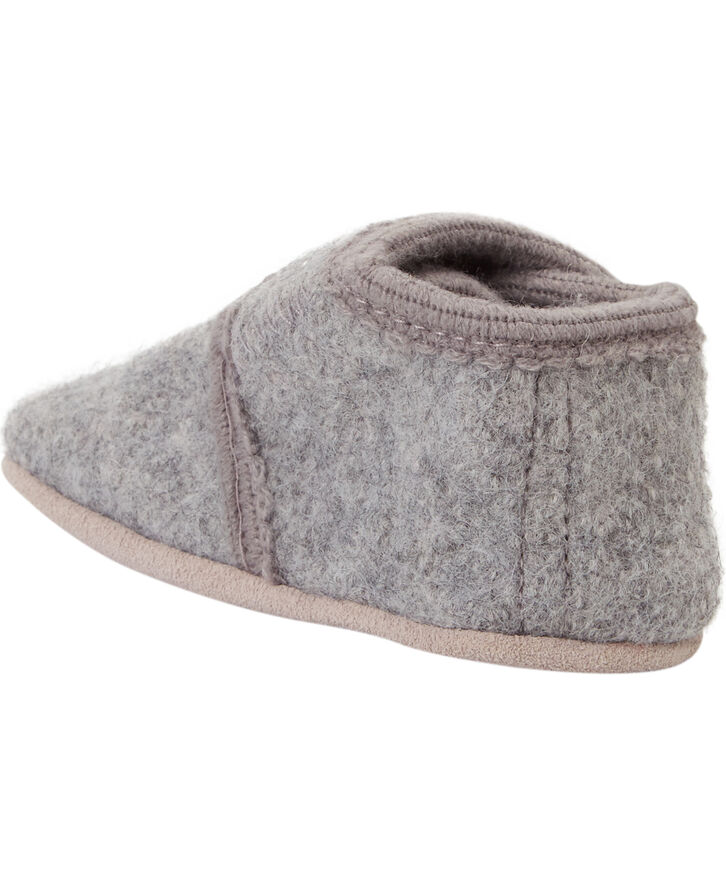 Melton Wool Shoe - Velcro Grå