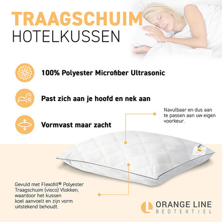 Hoofdkussen Hotel - Traagschuim