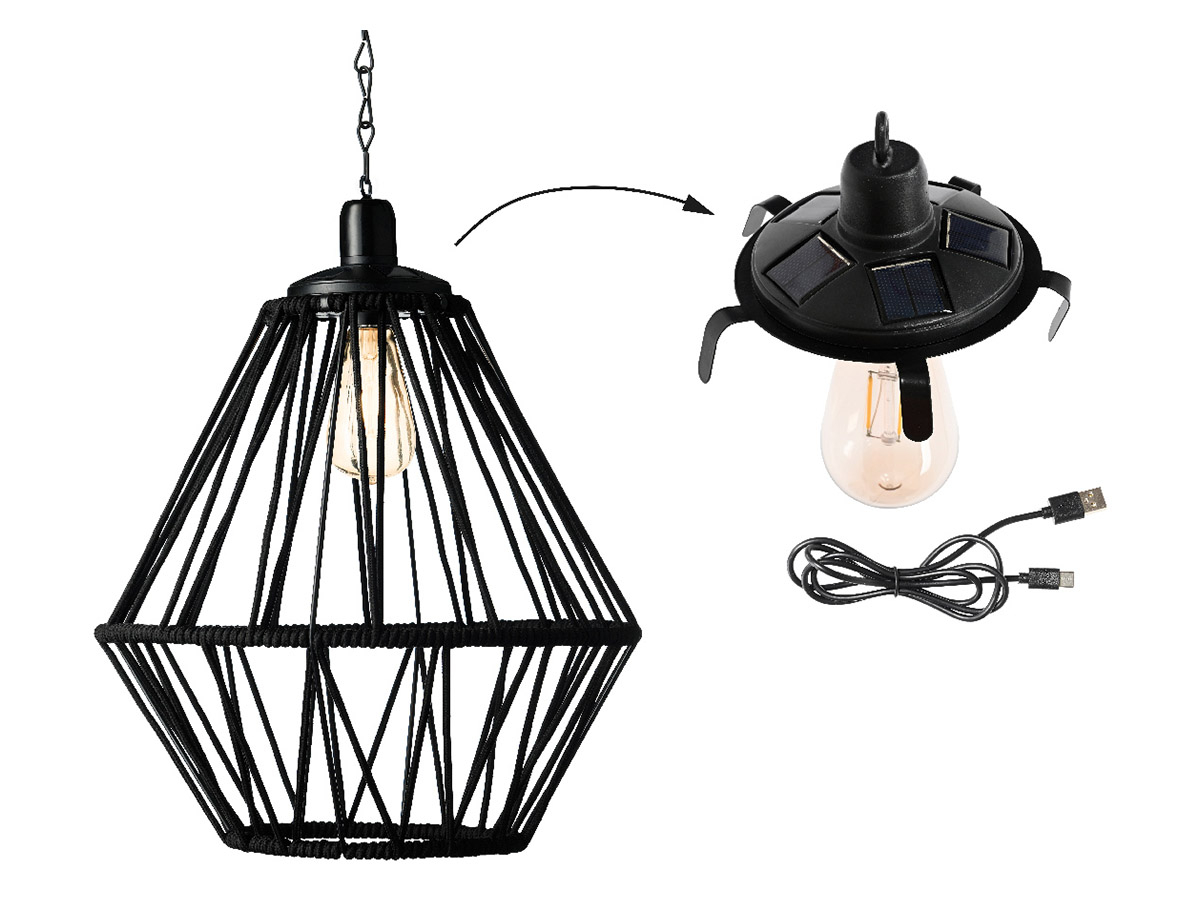 Lumineo touw solar hanglamp