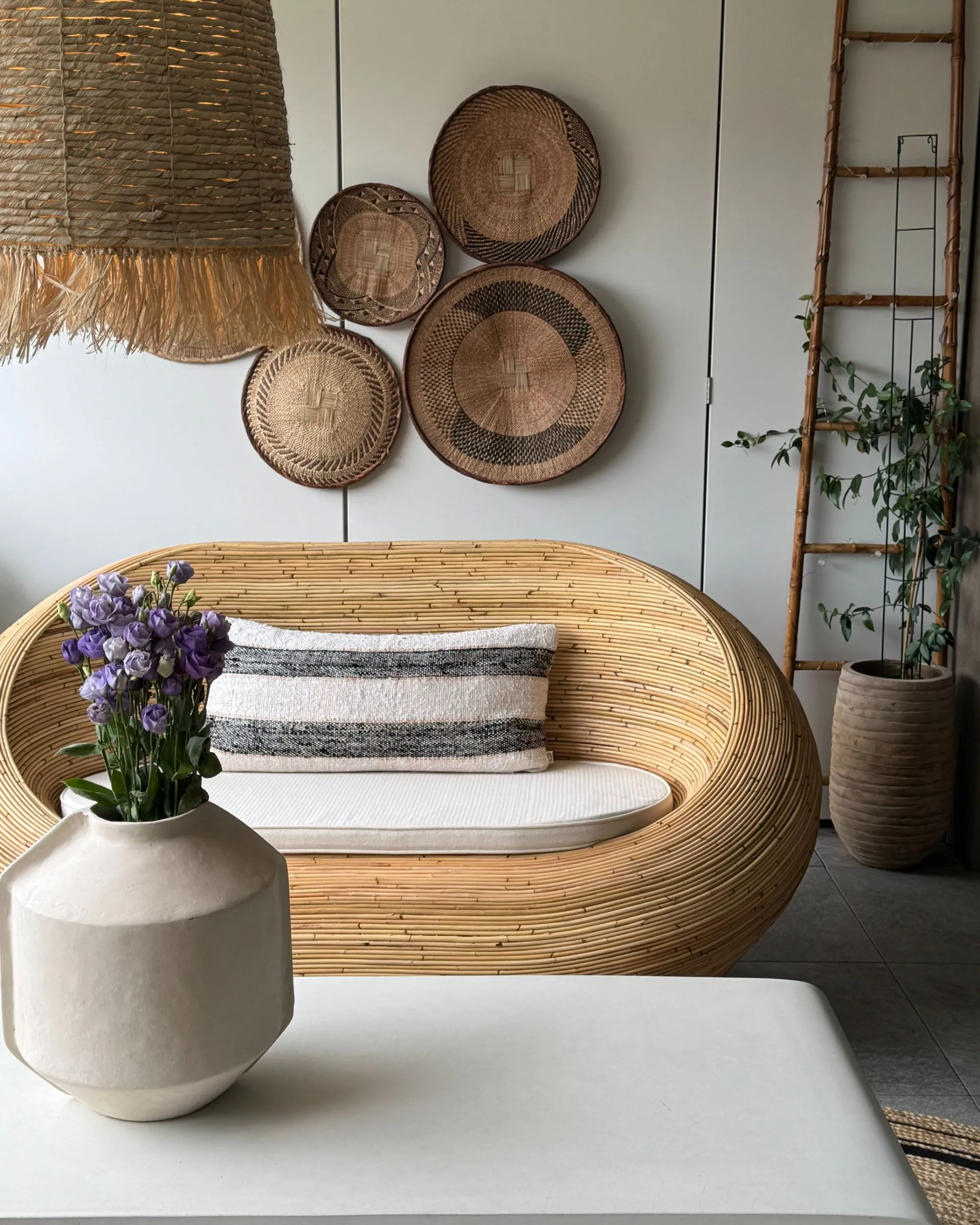 Tuin loungebank 2-zits MAIORI Rotan Natuurlijk