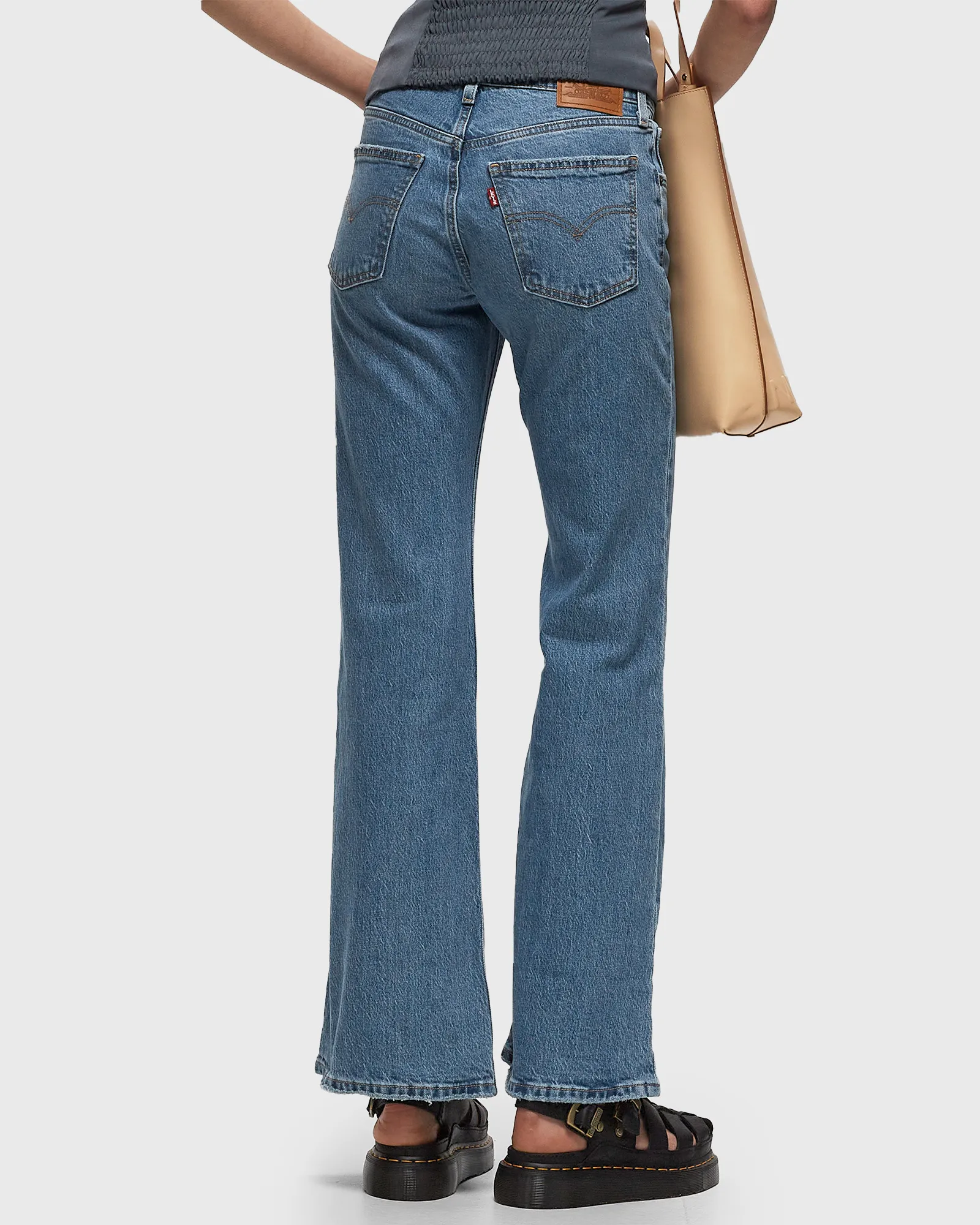 Levis MIDDY FLARE MED INDIGO - WORN IN