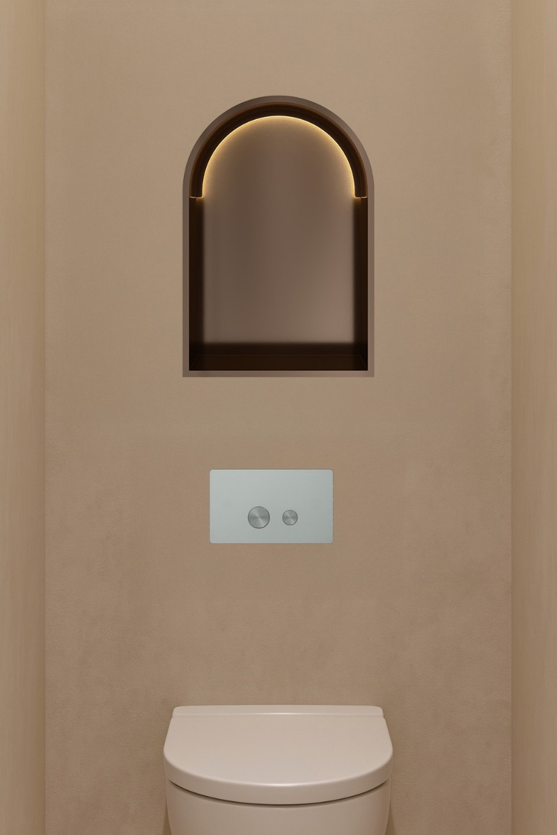 Hotbath &More inbouwnis met verlichting toogmodel 30x45x10cm tuscan bronze