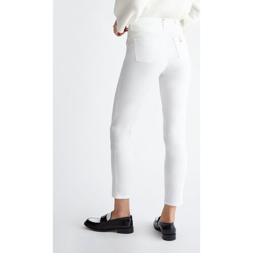 Liu Jo - Pantalón Bottom Up con strass Blanco