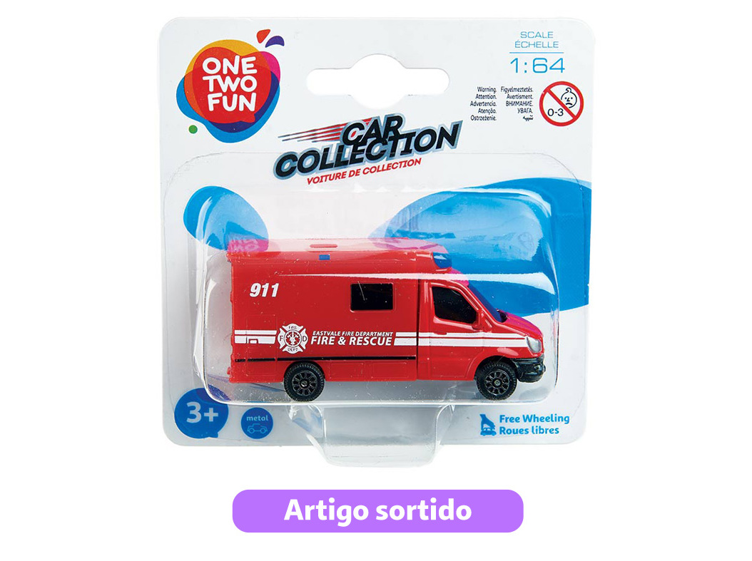 VEÍCULO MINIATURA ONE TWO FUN MODELOS SORTIDOS